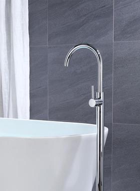 雅缸罗铜制品混合热水思浴龙头冷立61012柱盆龙头