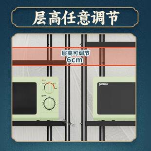 加厚厨房收纳置物架多层特厚加粗多功能厨房用品微波炉架子落地式