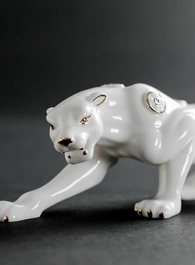 金钱y10635豹汽车摆件车载车内男饰漂亮士放车上的高挡大气车品保