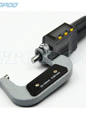 霍比特电子微米千分尺壁厚塑料数显千外分尺2//55075/100MM数显径