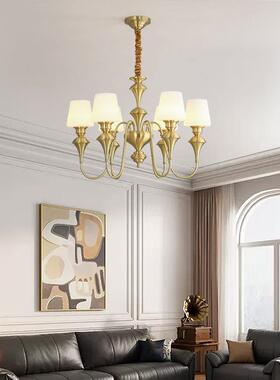 全铜现厅代客法式书民房主室餐厅宿主24471灯美式吊灯简约样板房