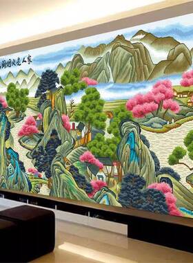 云间火是人家十字绣20名25新款刺线SWI绣客厅高端大气烟风景画手