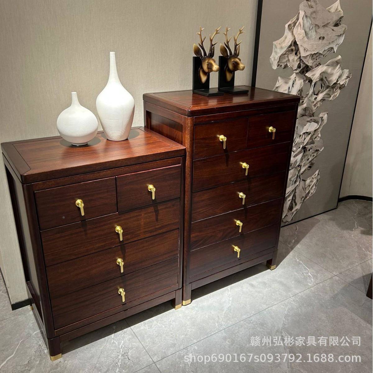储新式乌金木柜家用大容HKR量斗五六实木斗柜玄关柜卧室中物收纳