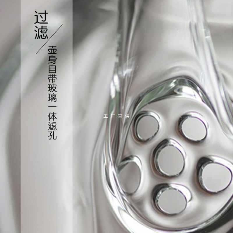 仿LKN宋莲花玻璃小茶壶耐单壶带过煮绿热茶茶滤泡茶壶手执壶