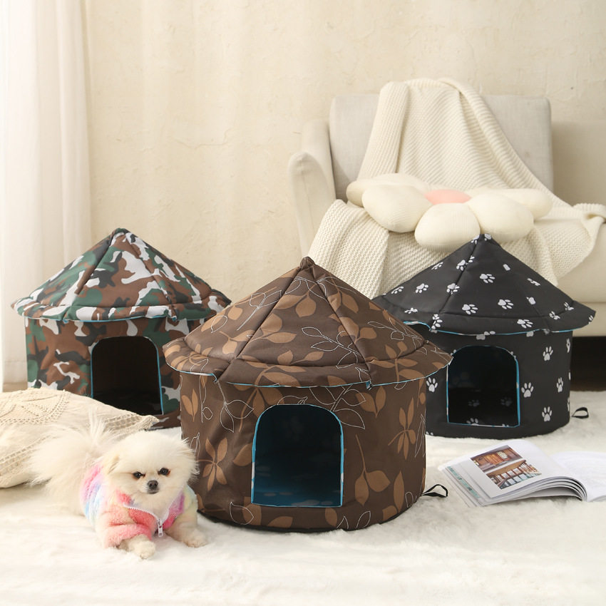 Outdoor waterproof pet nest, cold-proof tent, cat kennel, oxford cloth cat house, removable and washable stray cattery, cat house
