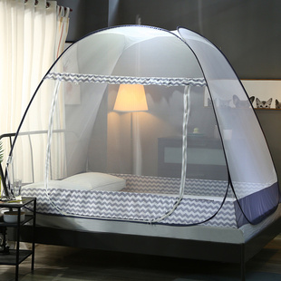 蚊帐蒙古包免安装加密加厚1.5米/1D.2m侧门帐篷学生宿舍家用子母
