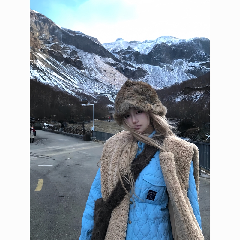 新款外套海盐特调宽松衬衫女秋冬新款叠穿氛围感夹棉衬衣外套