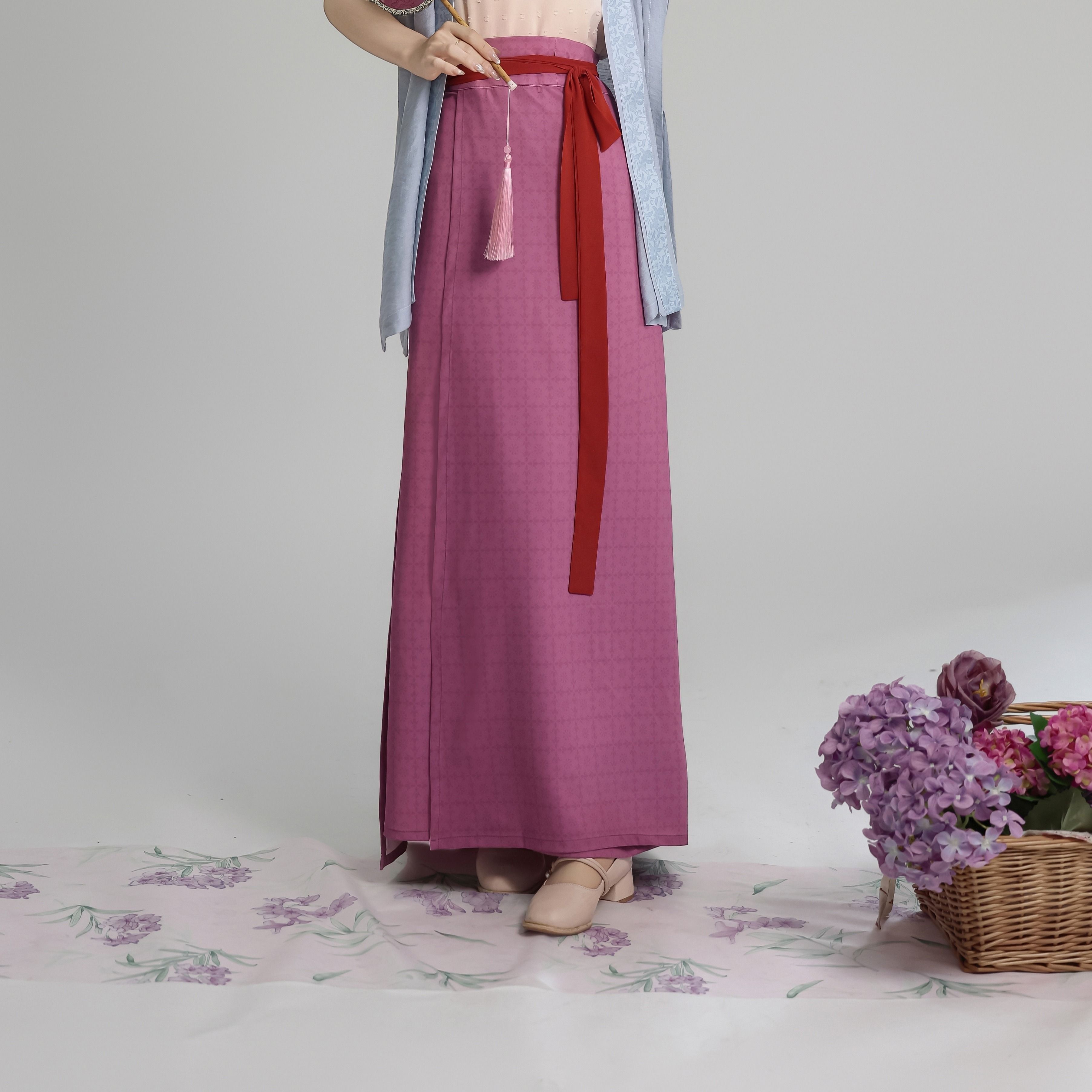 [夏至]颜芙缇原创汉服女宋制背心开衫纯色吊带日常通勤两片裙旋裙