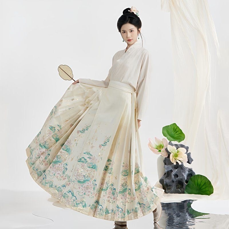 慕星河汉服女新款原创新中式明制织金妆花马面裙套装国风