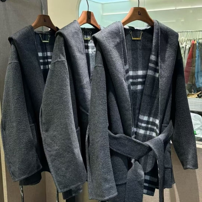 秋冬新羊绒大衣女重磅加厚时尚高端双面呢高质量羊毛外套正反两穿