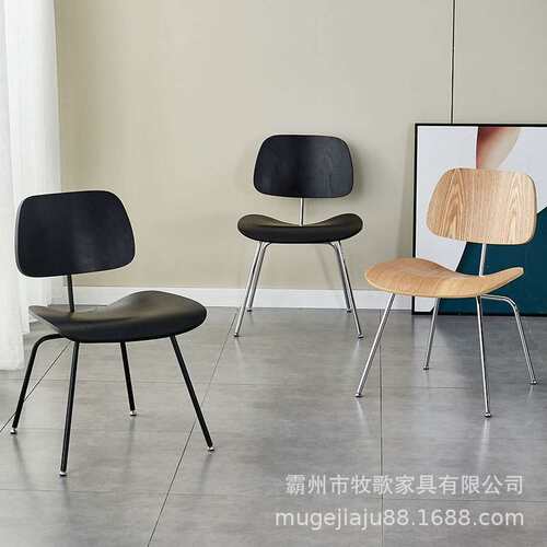 设计师铁艺蚂蚁椅子曲木中古会议室洽谈靠背椅咖啡厅休闲餐椅
