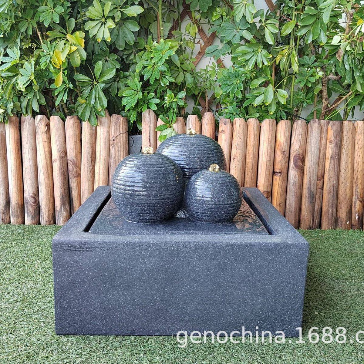 简易上下组合式户外室内庭院装饰景观园林流水生财工艺品喷泉-3