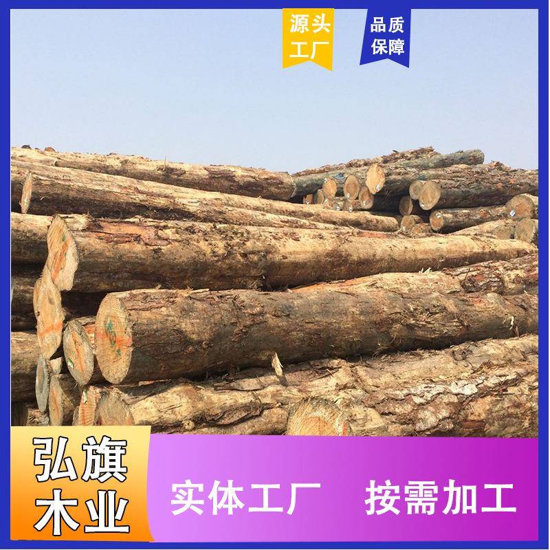 土建工程松木桩 河道围堰打桩木 圆木落叶松原木桩