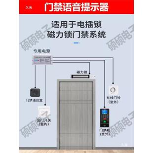 门电插锁力锁门已开推门禁拉门开门语提示音提醒磁器TGE迎宾语音