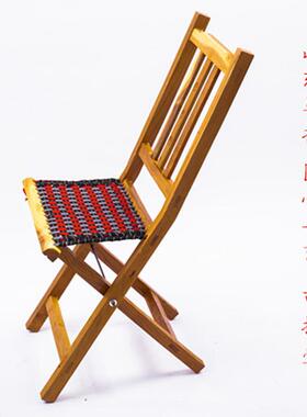 实木靠背扎槐木折TJD外叠凳椅子户马野炊凳老人高马加扎带靠背