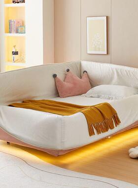 Lago鸟巢童窝网布艺床简约婴儿主卧红公主床互不干NYT扰床创意床