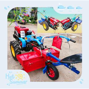 走式812马力手NNT扶拖机旋拉耕机水旱田家用-旋地耙地松土机视自