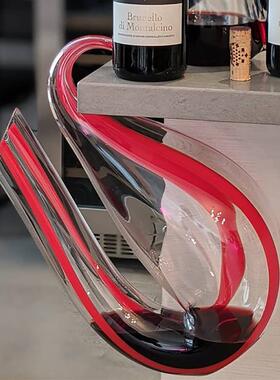 轻奢意公鸡造手型分醒酒器工吹制玻璃异形CJO醒酒器家创用大号酒