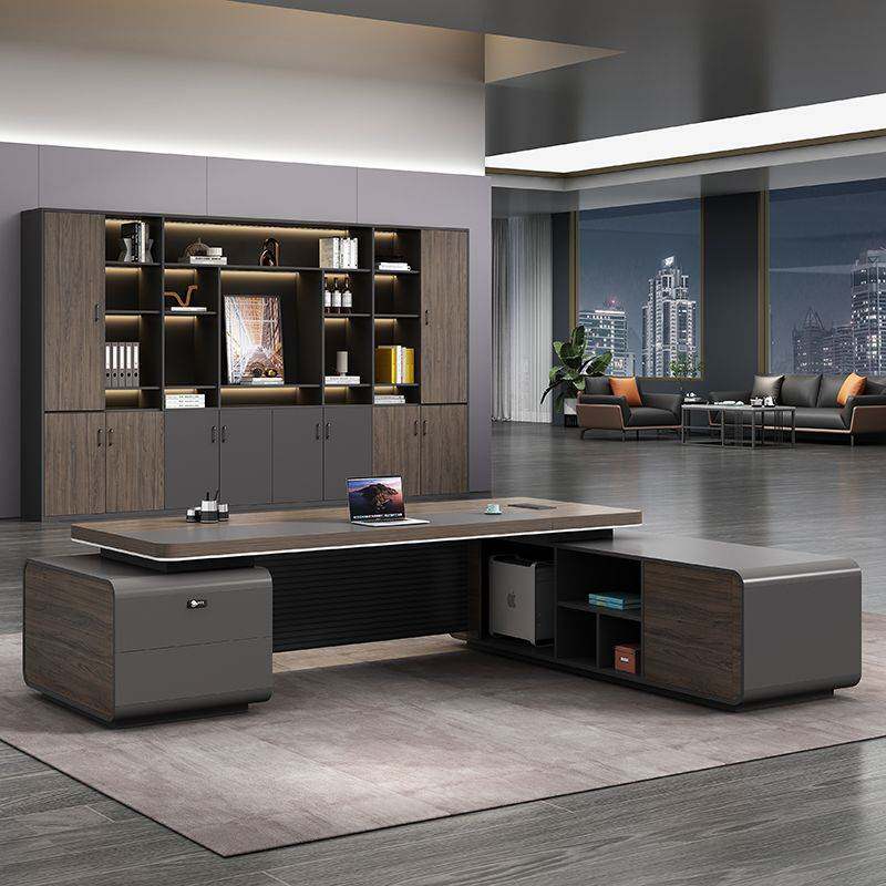 单人老板桌办公桌椅组合简约现代总裁桌领导办公室家具经理大班台