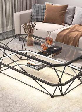 茶厅几小FEQ户型客用轻奢现计代长方形钢化玻璃简约创意设师办公