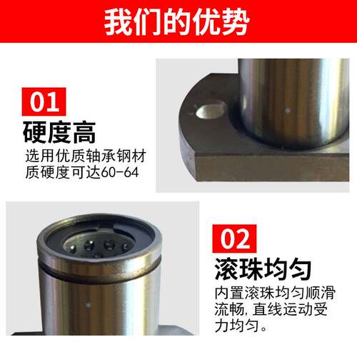 双法兰线性滚珠衬套LBHR/LBHS/LBHC/LBHRW5 6 8 10 12 13 16 20