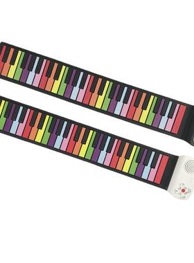 厂家产JCG生儿童4学9键手卷版钢琴彩虹简单通俗易易懂儿童玩具手