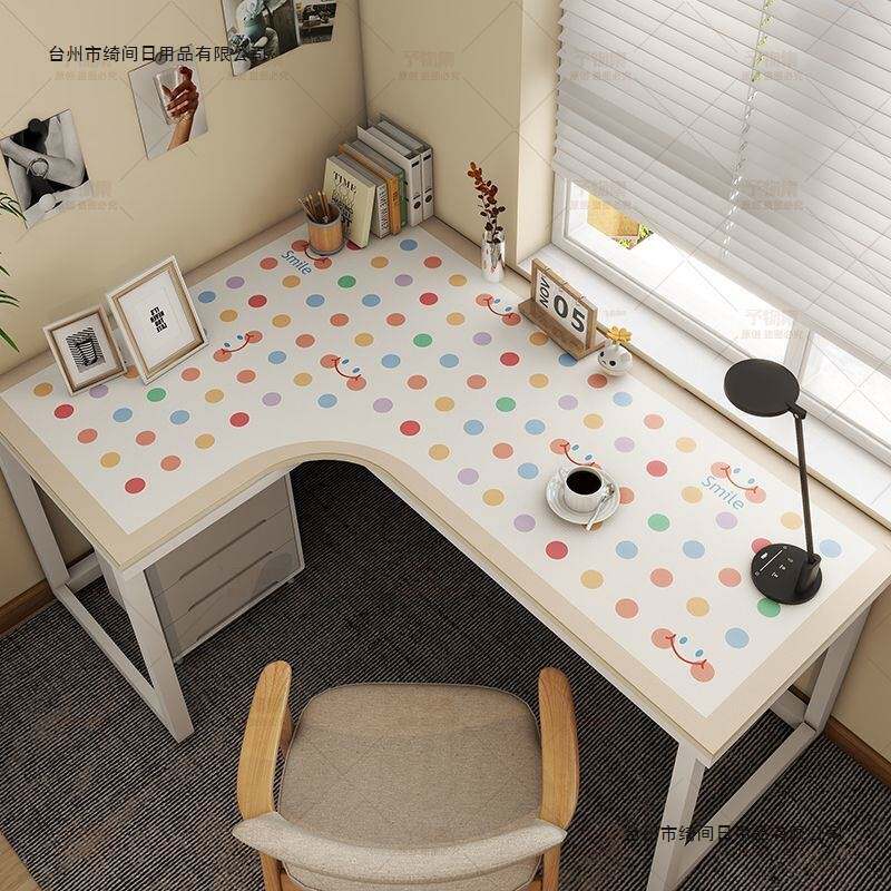 转角书桌垫异形桌垫L型弧形电脑办公桌保护垫学生拐角写字台桌布