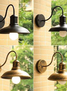 户壁外防水18921壁灯业灯路户外防雨门口阳台灯室外照明美式复古工风灯
