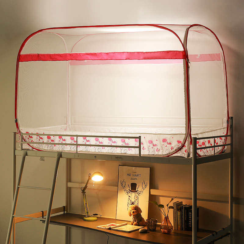 蚊帐学生宿舍床蒙古包上铺免米上下床单人0.9m/1.0拉链通用安装