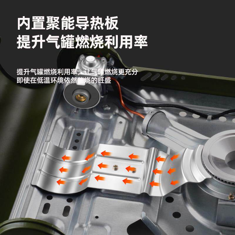 新款卡式炉户野外火炉具便携超薄炉营炊大火力锅露瓦斯炉HS-5燃气