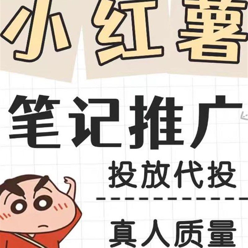 小红xhs书推流代投小红薯推广笔记投放作品xhs运营推广推送