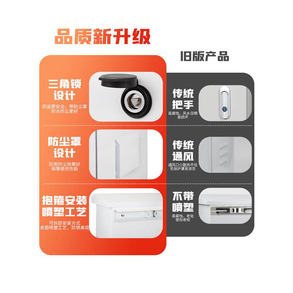 户外防雨水不锈钢监控箱安抱防成套/配电箱设备室杆箱防雷弱外电