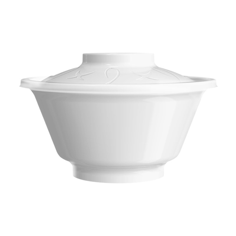 麦小盒一次性打包盒高档圆形带盖子冰淇淋外送甜品糖水粥汤碗绵绵