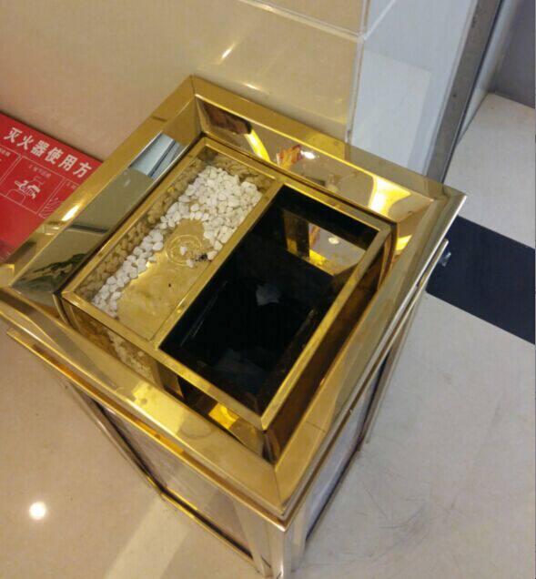 四菱角大理石座地烟灰桶垃圾桶果皮箱酒店垃圾桶室内垃圾桶大号