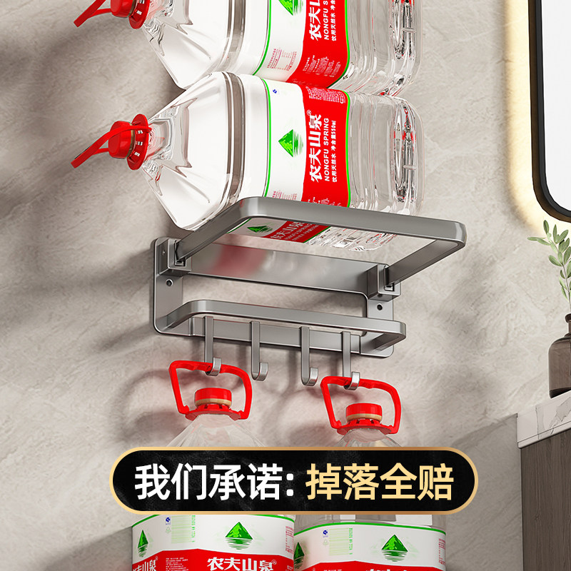 枪灰脸盆架卫生间壁挂免打孔收纳架浴室厕所墙上放洗脸盆置物架子