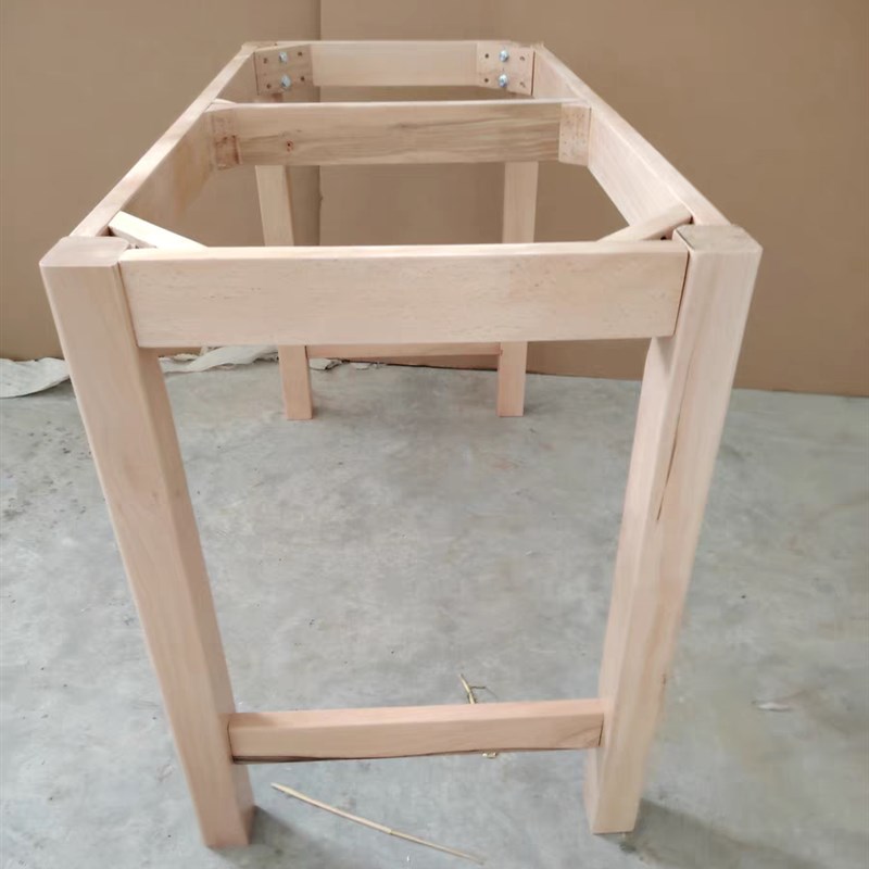 全实木加粗支架餐桌桌腿长方形框架木桌脚桌子腿桌架学习桌架子