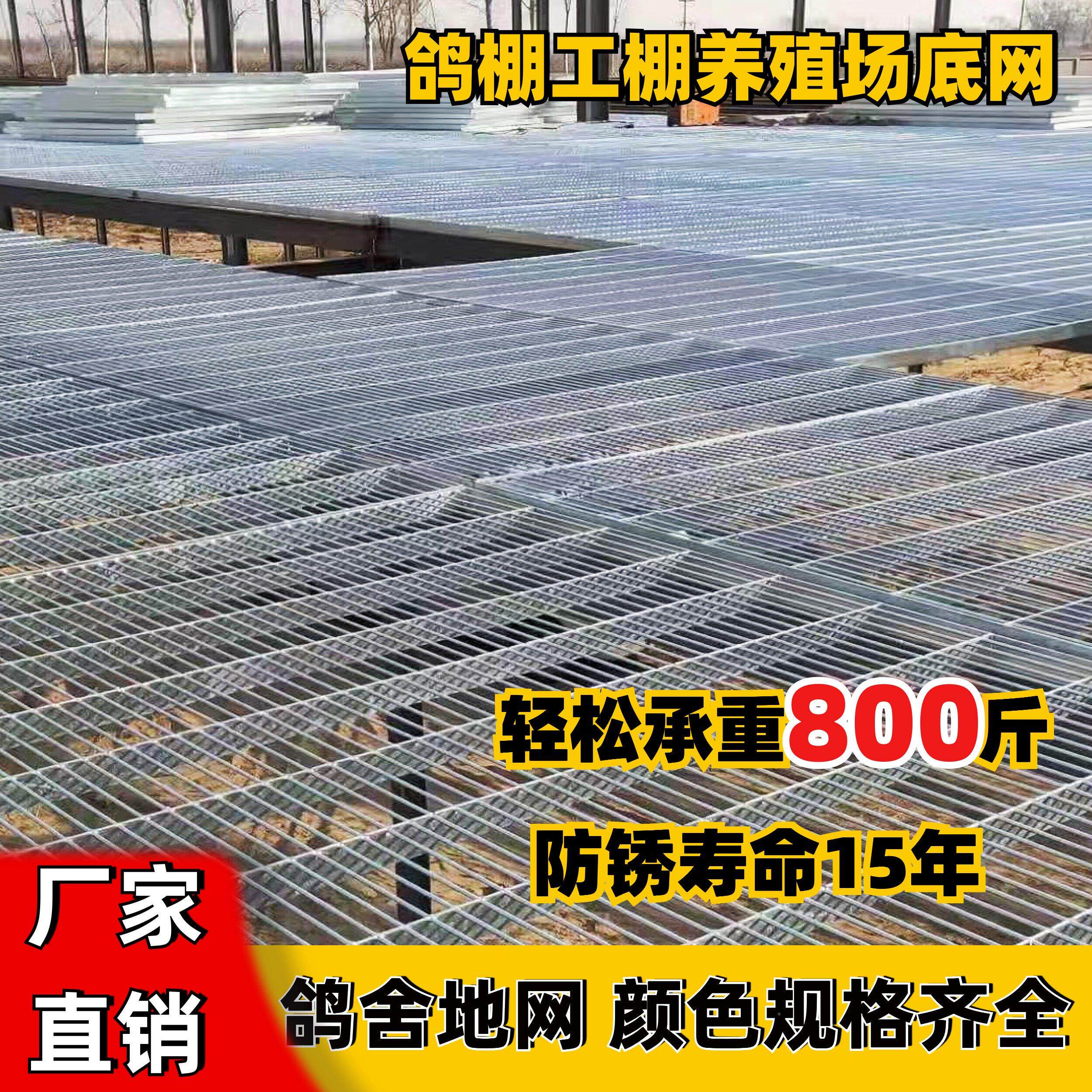 热浸格镀锌钢格板鸽舍棚钢格板网铁栅养殖猪狗笼地漏粪板底网排水