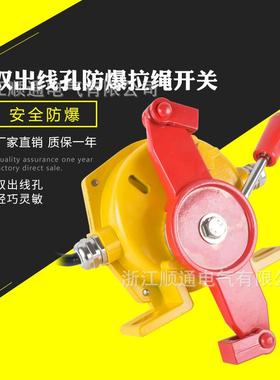 KLT2-II防爆双向拉绳开关 BXYLS-II双出线孔防爆双向拉线开关皮