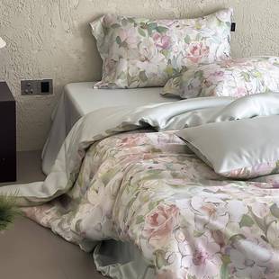 80支奥地利兰精天丝四件套数码 双面莱赛尔被套凉爽丝滑 印花夏季