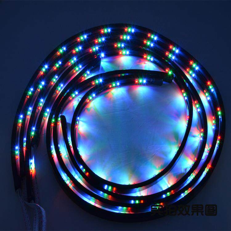 汽车遥控led声控底盘灯 装饰灯 爆闪七彩车底灯 90*120CM 灯条