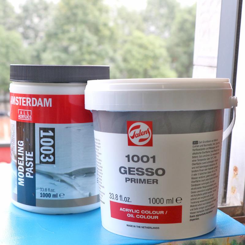 原装进口荷兰泰伦斯油画颜料媒介剂GESSO1001通用底料1003塑形膏
