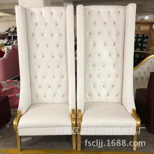 酒店婚礼高背椅 西餐厅实木餐椅 形象椅 宴会椅 厂家直销