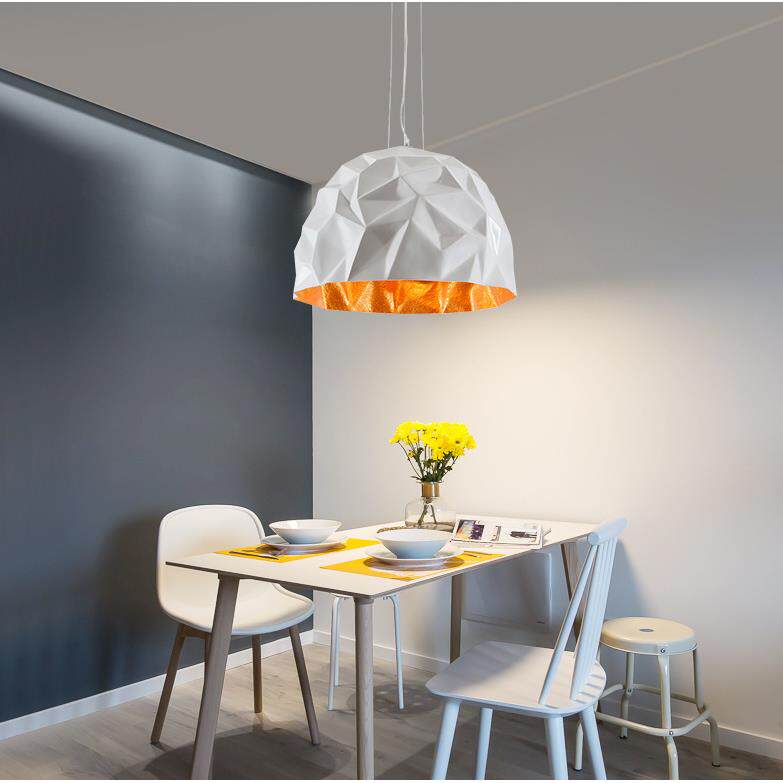 炎源现代简约餐厅咖啡厅客厅酒店客房吊灯个性多切面玻璃钢灯具