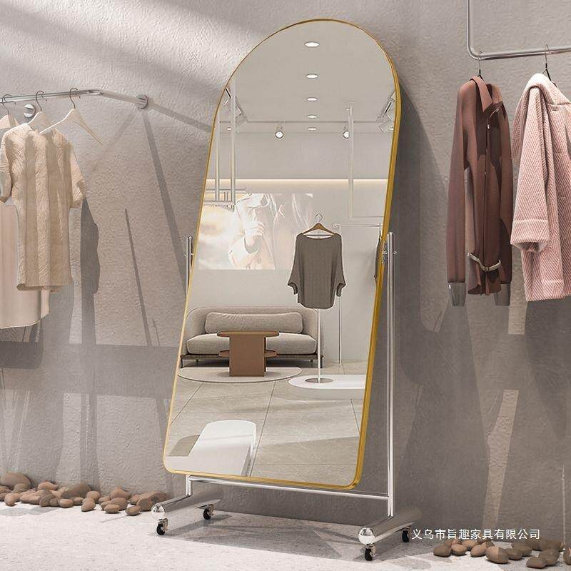 服装店可移动全身镜家用落地跳舞多功能轻奢网红卧室大镜子舞蹈镜