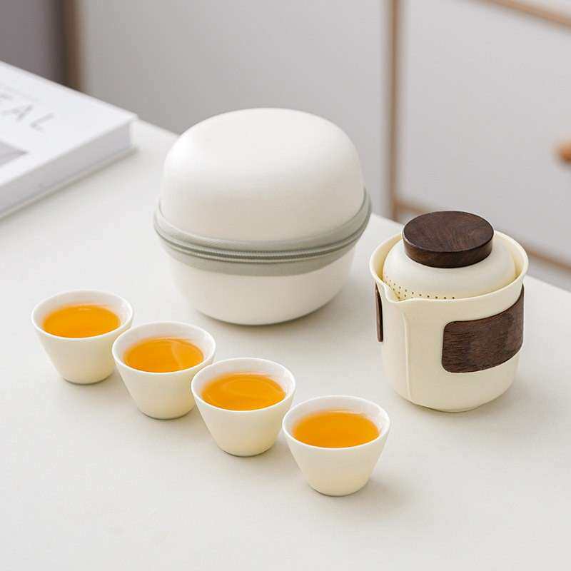 便携式旅行茶具户外旅游功夫泡茶壶茶杯套装便捷式随身露营快客杯