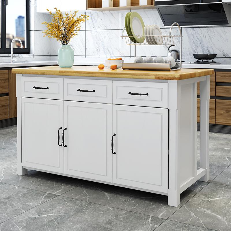 厨房岛台料理台单独操作台烘焙桌餐厅水吧台实木吧台桌家用隔断柜