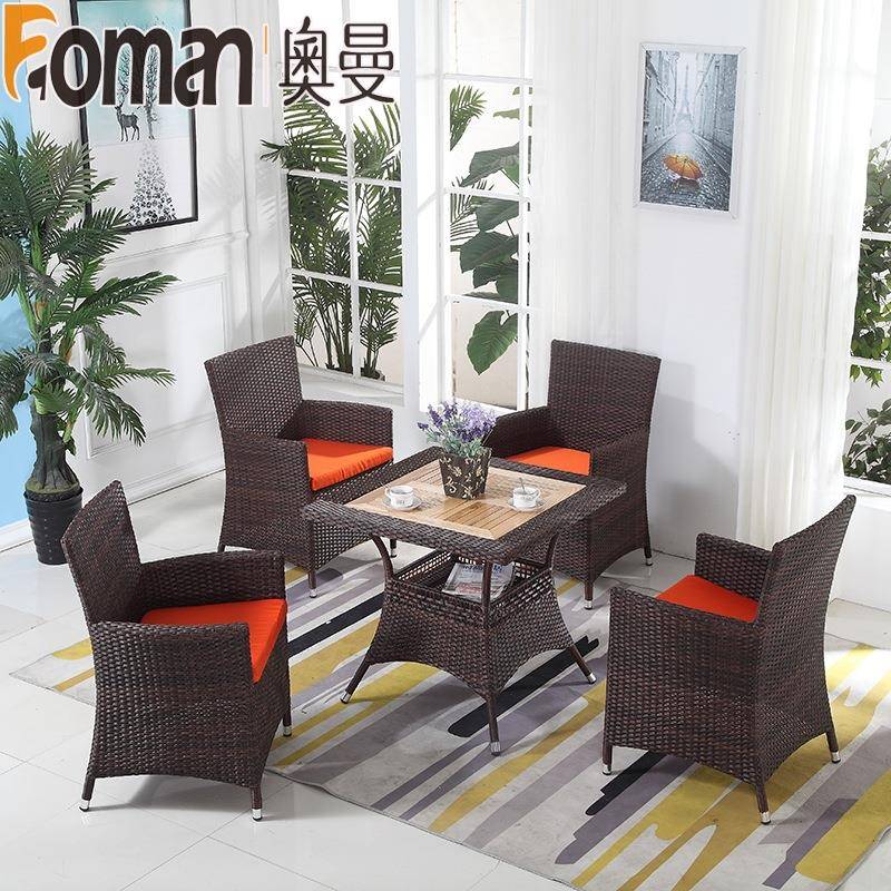 户外家具花园庭院阳台藤编桌椅组合咖啡厅藤椅茶几三五件套餐桌椅