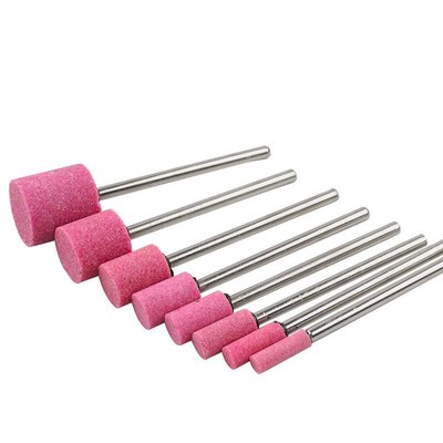 85mm长柄砂轮磨头mm火石仔陶瓷磨头圆柱形子弹形加长杆打磨抛光