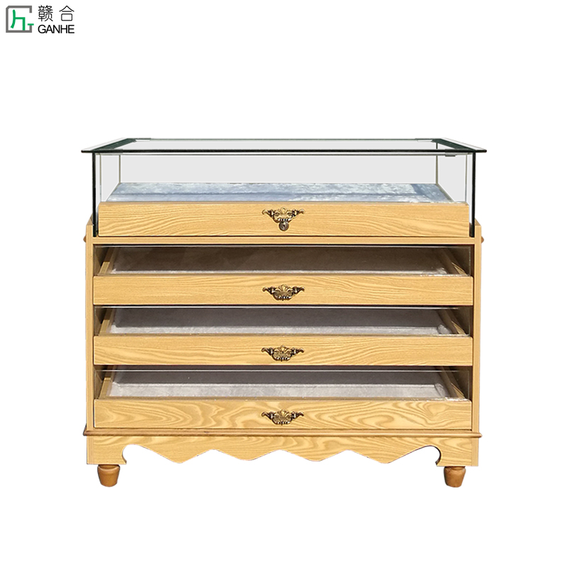 建材展柜眼镜柜木纹免漆柜子地板展示柜玻璃柜珠宝展示柜首饰品柜
