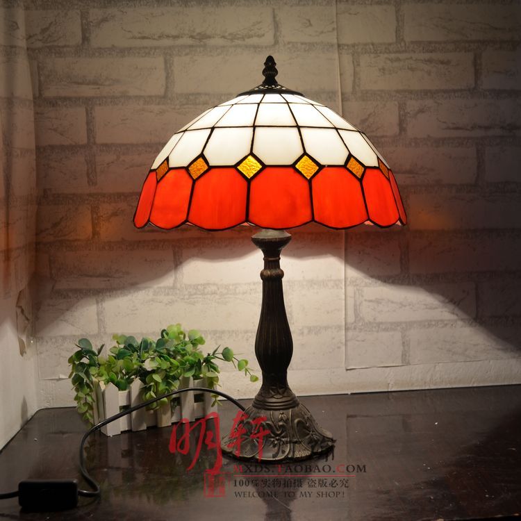 地中海床头柜灯家用卧室复古温馨创意浪漫书桌房护眼遥控调光台灯